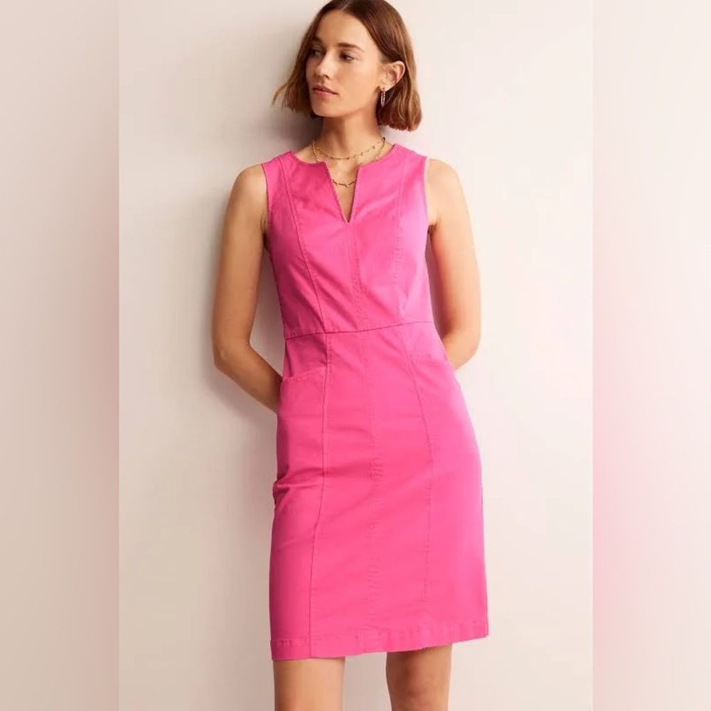 Boden Pink Helena Chino Short Dress